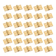30 Pcs tiny hinges piano hinge flat black door hinge Box Crafts Miniature