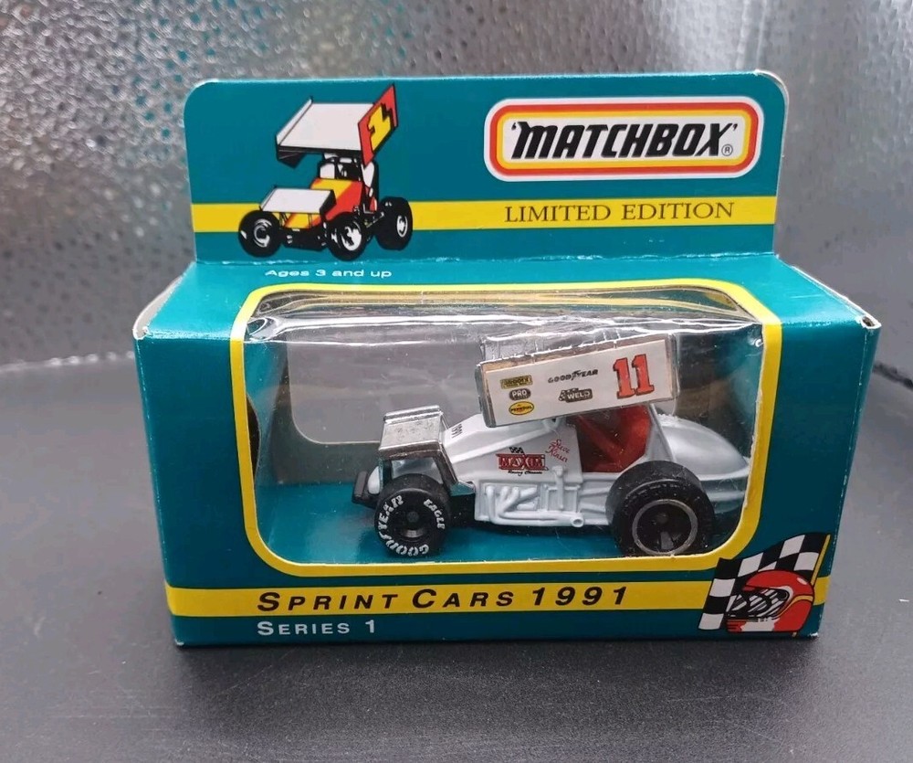 New Matchbox 1991 Steve Kinser Series 1 Winged Sprint Race Car Toy In Box