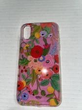 Rifle Paper Co. iPhone XS- X Protective Case Clear Garden Party Blush