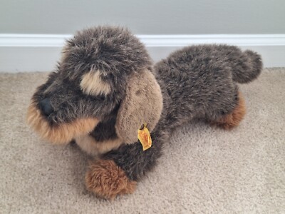 Steiff 4151/40 Raudi Long-haired Dachshund Plush Dog