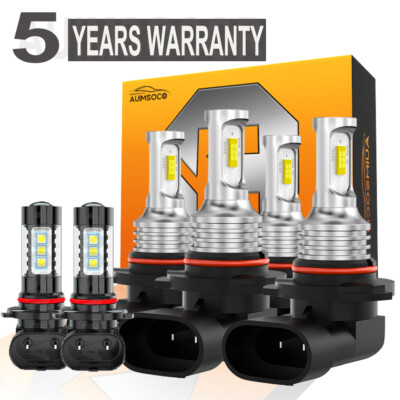 For Chrysler Sebring LX Convertible 2.4L 2007-2009 LED Headlight Fog Light Bulbs