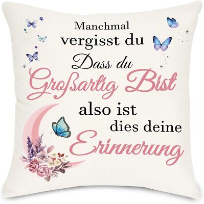 Lightzz Geschenk für Frauen, Freundschaft Inspiration, 45 x 45cm Kissen-Bezug