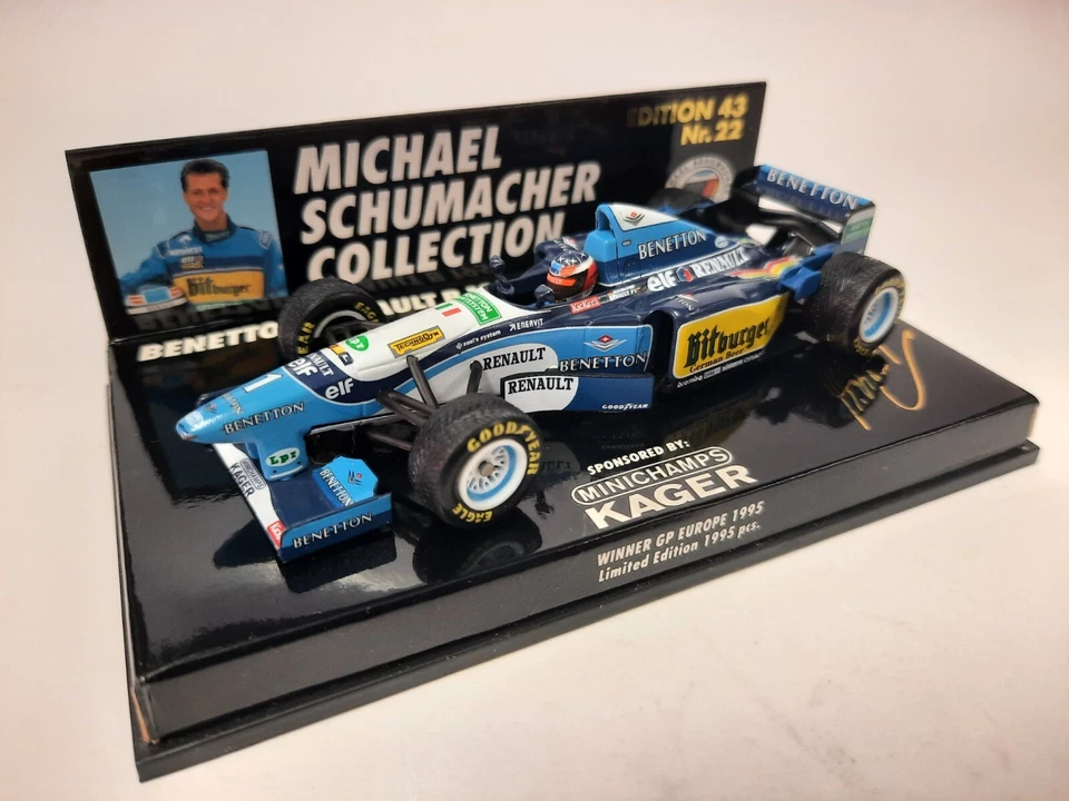 Minichamps Benetton B195 #1 M. Schumacher Europe 1995 1/43 MSC#22 510954316 - Immagine 3 di 4