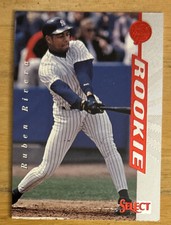 1997 Pinnacle Select Ruben Rivera Baseball Rookie Card (RC) #110 Yankees OF NM. rookie card picture