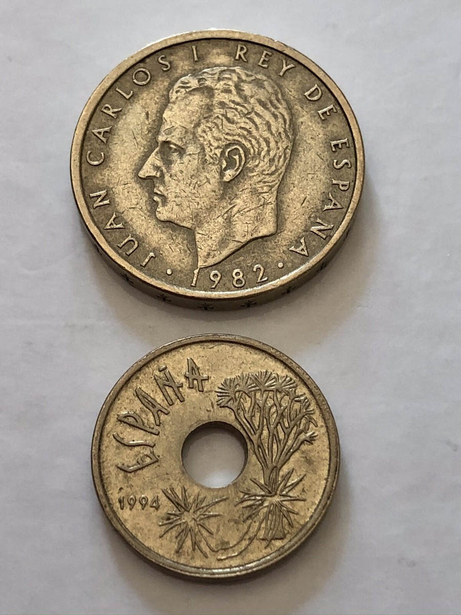 1989 SPAIN 100 Ptas Pesetas Coin & 1994 25 Ptas Coin | eBay UK