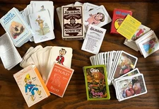 Job Lot cards, Vintage packs, Happy Families, Snap, Old Maid, x 5 all inc