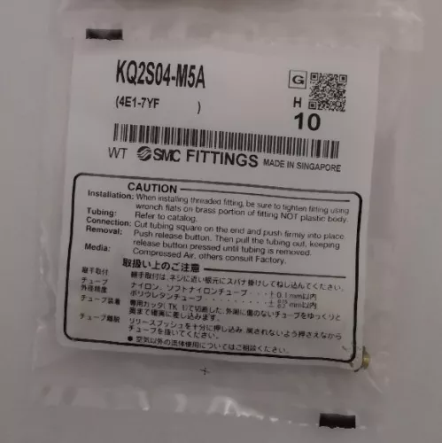 1Bag/10PCS New SMC KQ2S04-M5A Fittings KQ2S04M5A Free Shipping - Picture 2 of 2