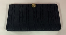 VINTAGE H L HARRY LEVIN Black CLUTCH BAG - USA