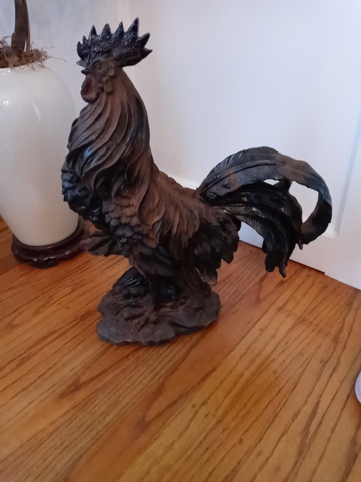 Rustic Style Rooster Hand Painted 18.5" Tall eBay