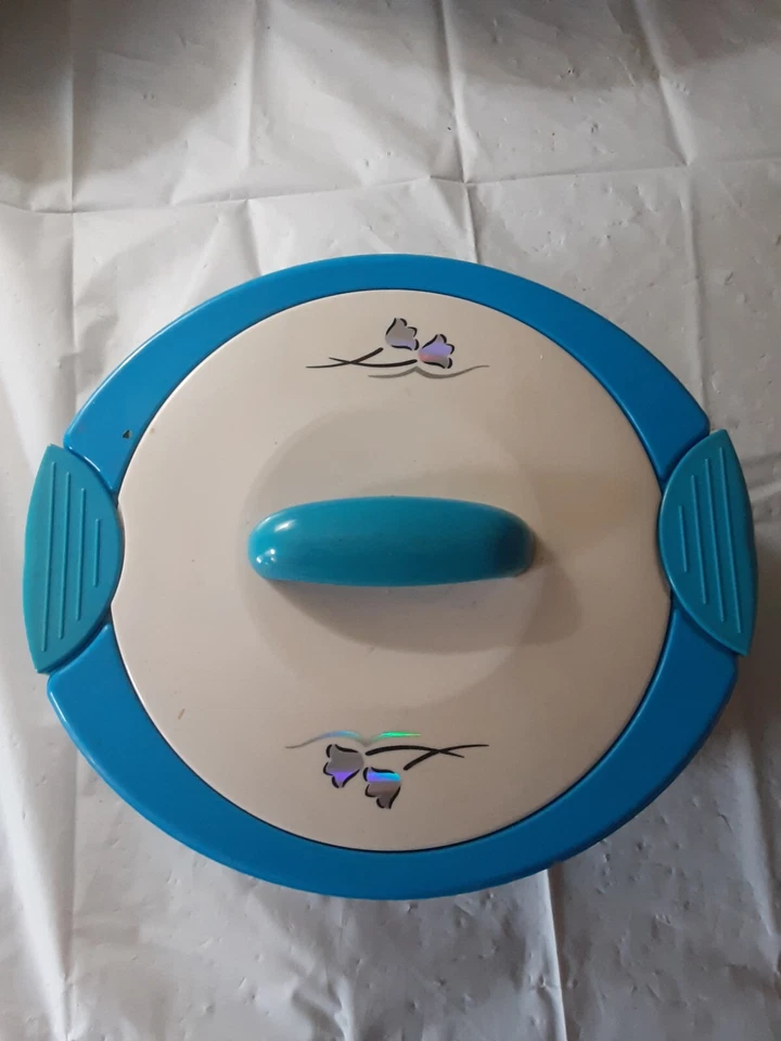 Caçarola aquecedora de alimentos azul floral isolada interior de aço inoxidável 2L - Imagem 4 de 4