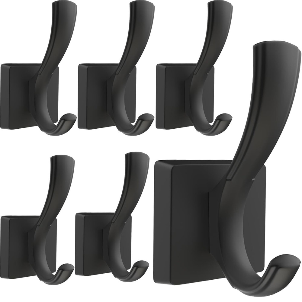 Black Wall Hooks Towel Hook Heavy Duty Coat Hooks Bath Robe Hooks Entryway Hooks