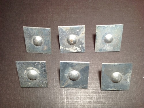 6 pcs NORS Ford Edsel door fender belt body side moulding clips 1-1/16 x 1-/1/8 - Bild 1 von 6