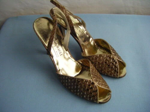 Calzado Vintage de Cuero Marrón Bruno Magli para Mujeres