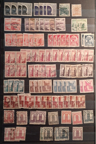 FRANZÖSISCH SPANISCH MAROKKO AGENTUREN GB SAMMLUNG 1920 - 1958 14 SEITEN FÄLLIG LUFTPOST - Bild 10 von 14