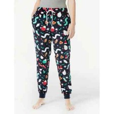Joyspun Women's Sleep Cuff Pants-Holiday Dark Navy-3X 22W-24W -NWT
