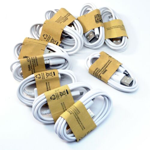 10 x lots de cordon de câble de chargeur de synchronisation micro USB blanc pour smartphone Android - Photo 1/1