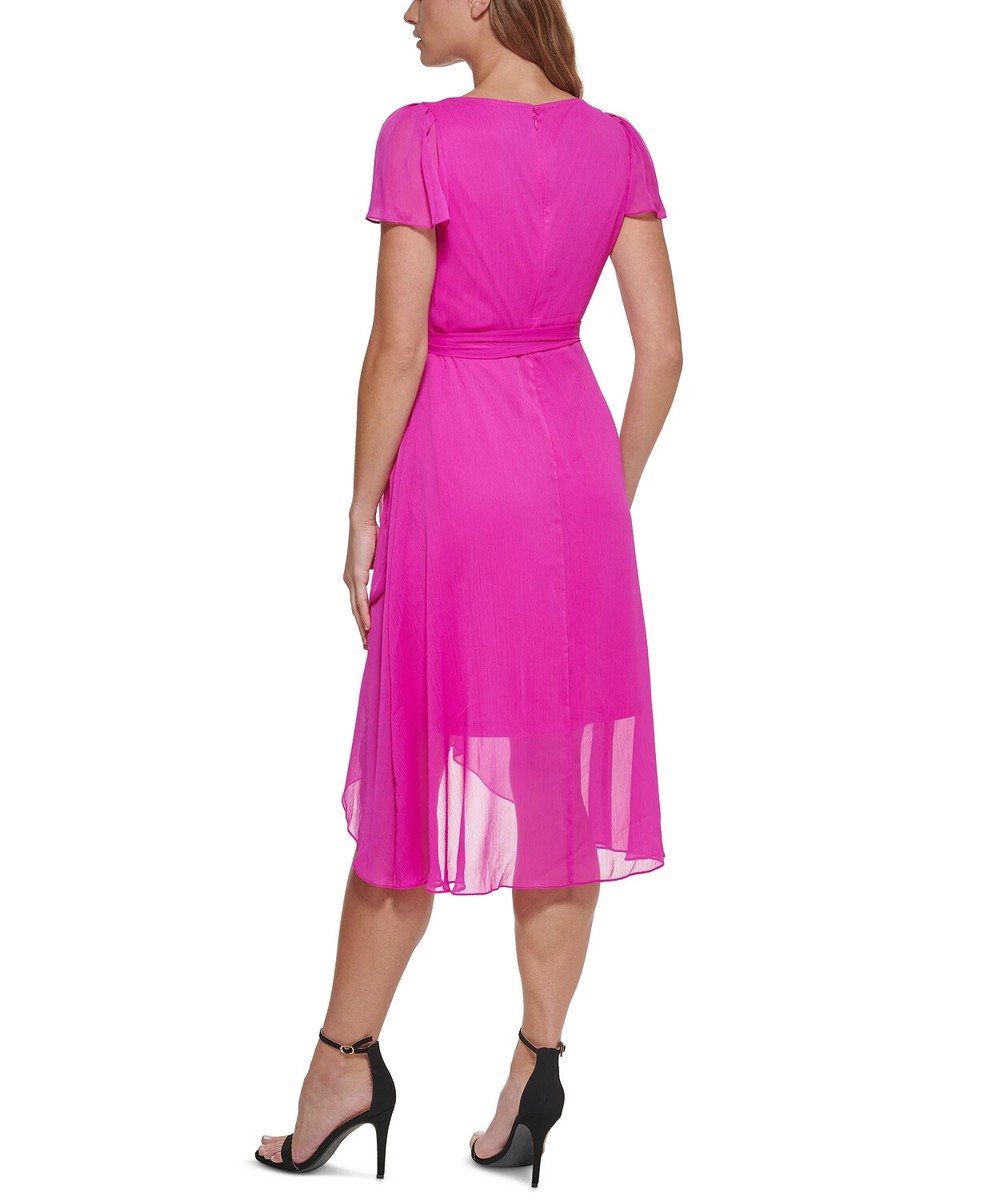 新作セール DKNY ワンピース マキシ Satin Long Wrap Dress DKNY Wrap Dresses - Macy's
