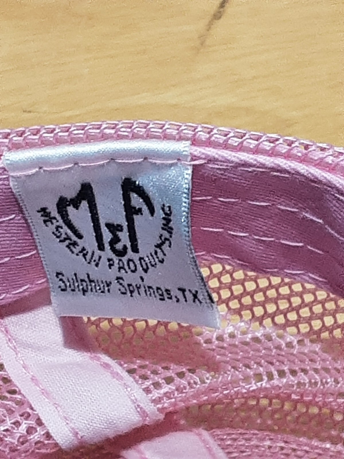 Western Products Justin Boots Baseball Cap denim bling front pink