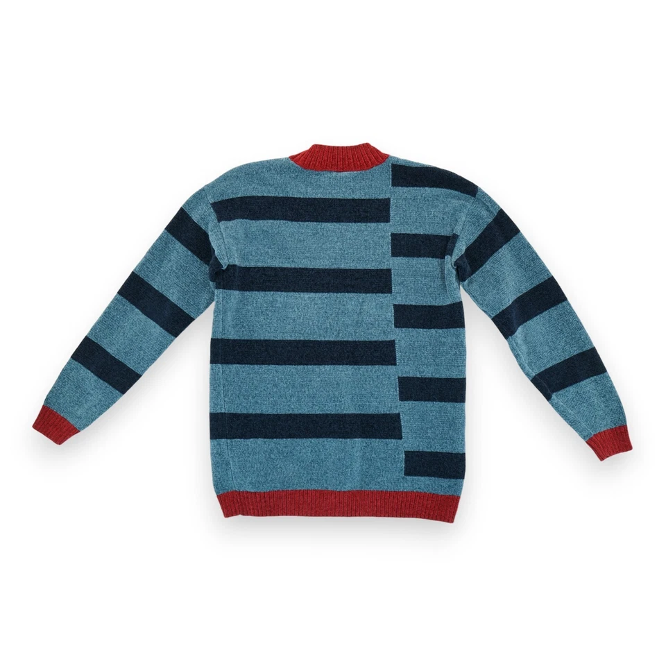 Suéter gráfico de malha Disney Eggie Mickey Mouse padrão listrado feminino tamanho P - Imagem 2 de 4