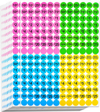Yard Sale Price Stickers Garage Sale Pre-Priced Price Tag Labels, 1920 PCS 3/4"