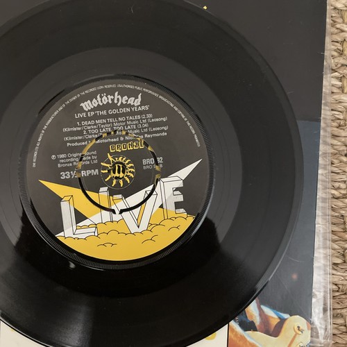 Motorhead, The Golden Years Live, 1980 1st press 7” Live EP, EX EX - Picture 11 of 14