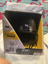 Xenith X2E Youth Full Face Football Helmet Black Medium Includes Chin Strap.
