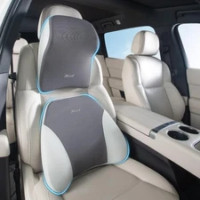 Lumbar Support Car Neck Pillow Memory Foam Back Cushion Headrest Seat Office