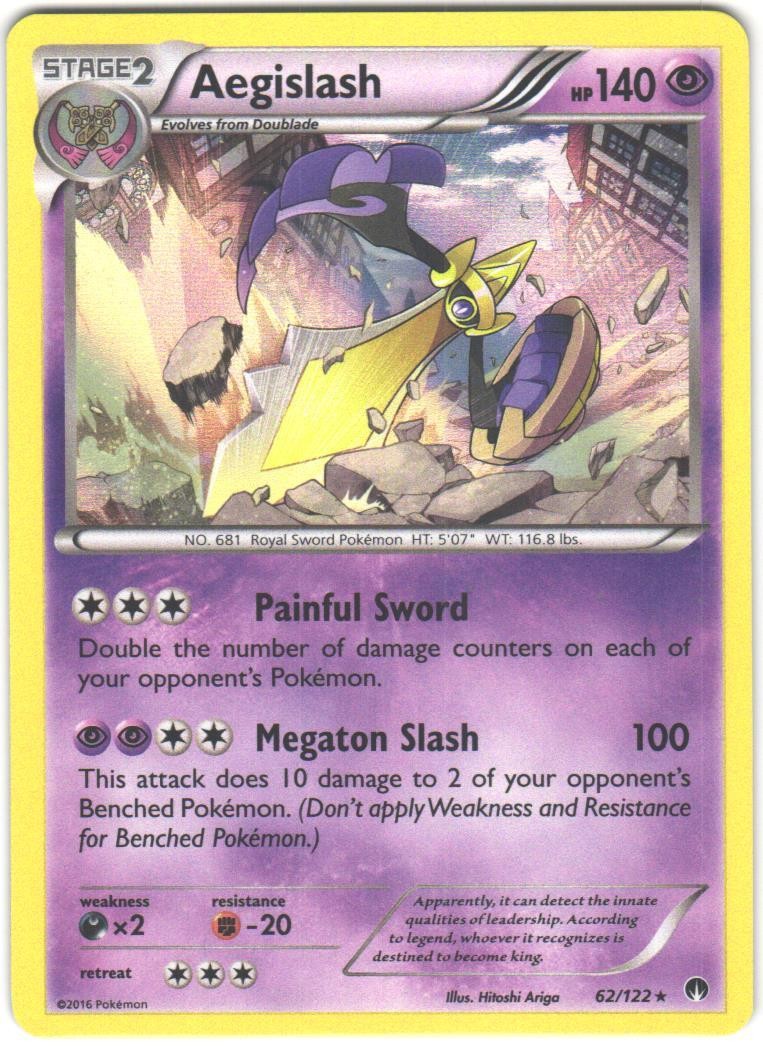 XY - BREAKpoint Aegislash #62/122 Holo Rare, Holo