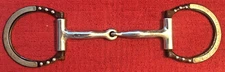 Partrade Metalab D Ring Snaffle Horse Bit With Copper Inlay & Etched Design