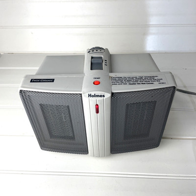 Holmes Twin Ceramic Portable Electric Heater Thermostat 1500W Working