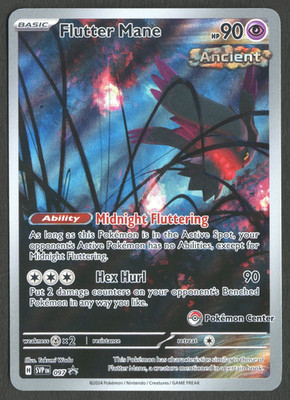 Pokemon TCG: Flutter Mane 097 Temporal Forces Pokemon Center Stamped Promo
