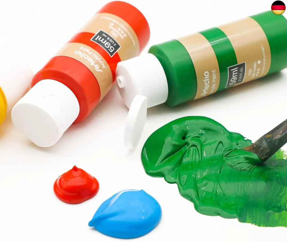Artecho Acrylfarben Set 24x59 ml, Acrylic Paint Set, Wasserfest und Lichtecht, - Bild 4 von 4