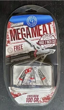G5 OUTDOORS Megameat 3-Blade 100 Grain 3-Pack Crossbow Broadhead MM102