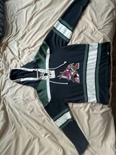 Arizona Coyotes Kachina Black Green Lace-up Hoodie Size Large
