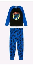 Marvel  Primark Boys Black Panther 2 Piece Fleece Pajamas Set Size 9-10 Years
