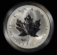 2014 $5 Canadian Maple Leaf .9999 Fine Silver WMF Privy Mark w/ Box & COA