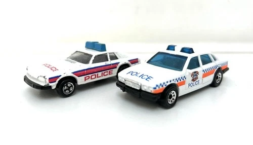 Corgi Juniors Jaguar XJ-S / Matchbox XJ-8 Diecast Police Car Toys Vintage 1990s