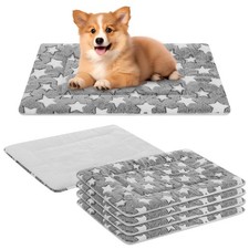 4 Pcs Dog Bed Mat Crate Pad Reversible Mat Machine Washable Bed Star Pet Slee...