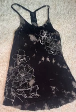 Woman’s Small Miss Me Y2K Racer Back Tie Die Flower Tank Top