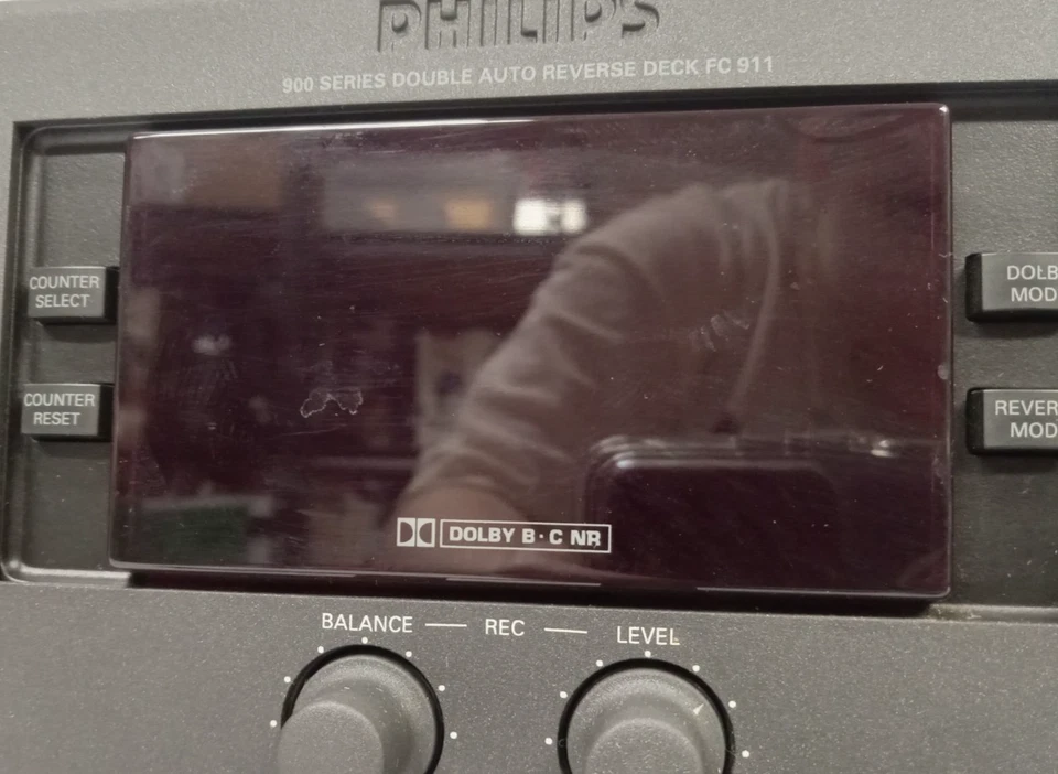 De colección Philips 900 Series Doble Auto Inverso Cassette Tape Deck FC 911 Foto 3 de 4