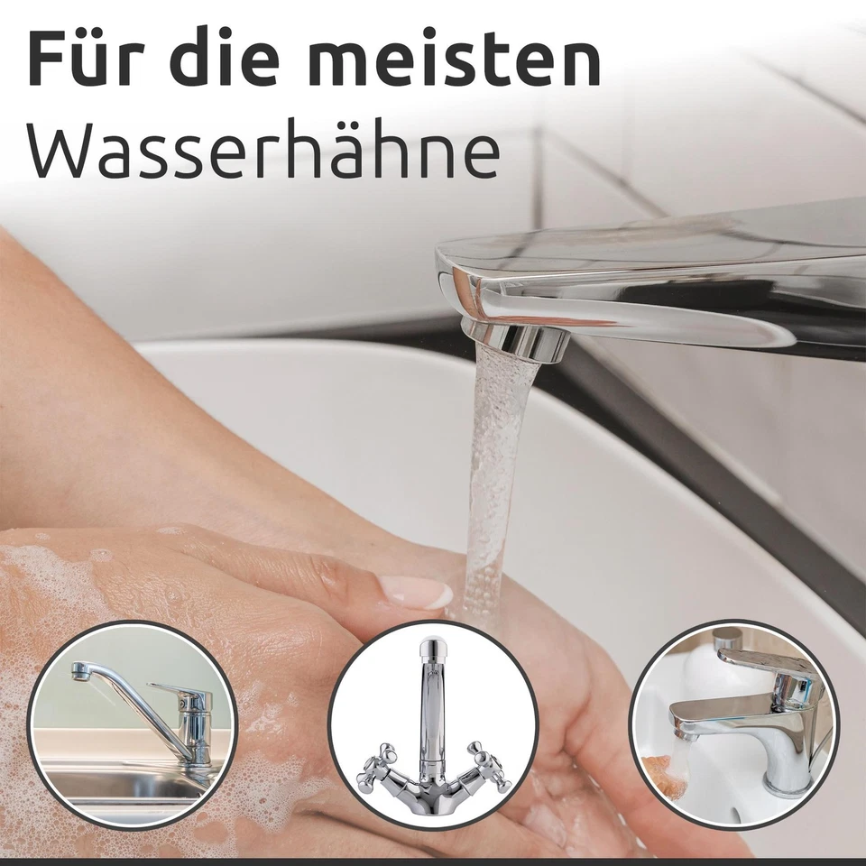 Wasserhahn Strahlregler 8x M 24 Wassersparer Siebeinsatz Kupfer mit ABS-Filter - Bild 3 von 4