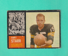 1962 TOPPS # 63 SP BART STARR GREEN BAY PACKERS VG