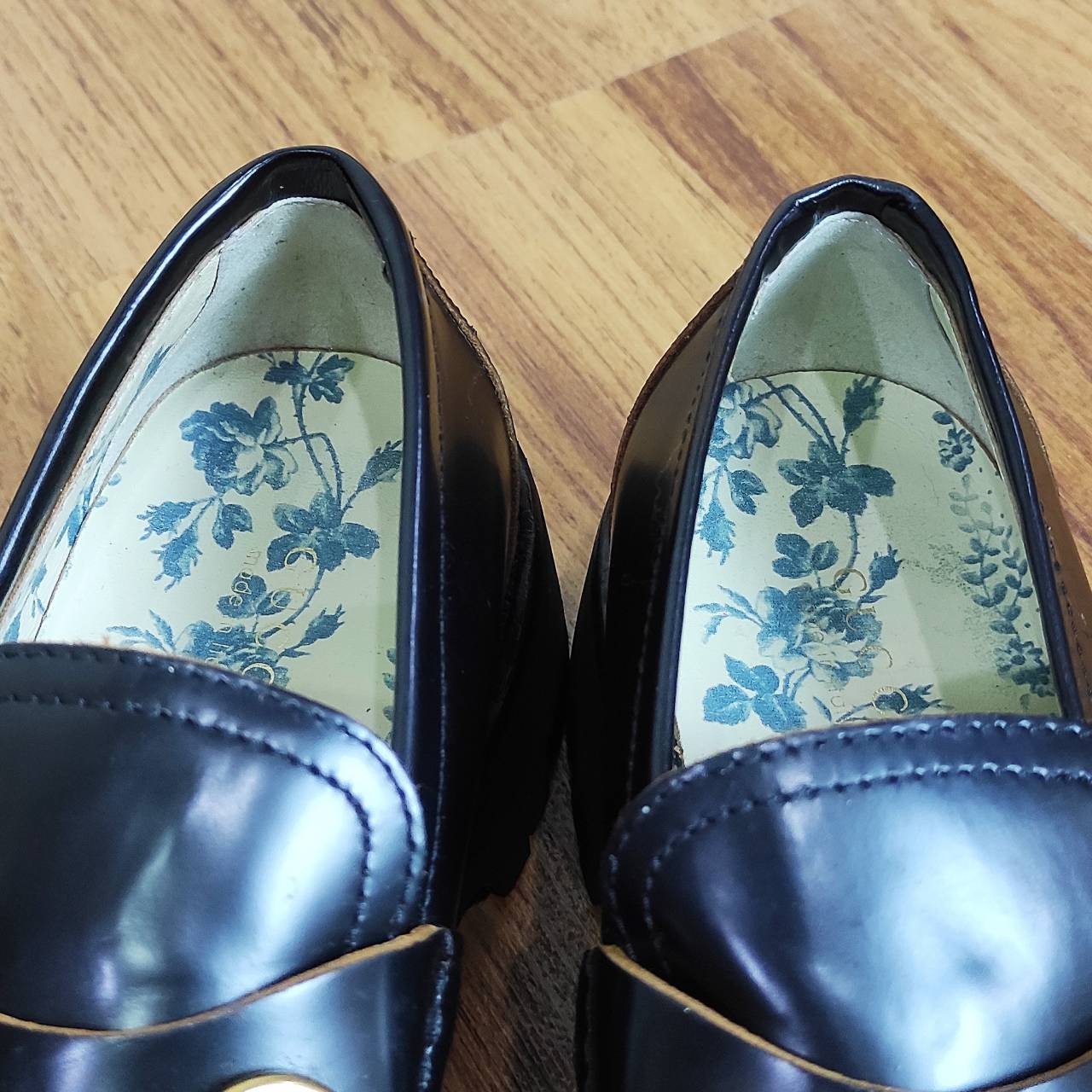 SAOLA Scarpe da donna Gucci Cordovan Horsebit Lux suola a strappo in pelle nera taglia: EU36 US6