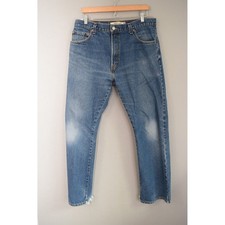 Levi's 517 Boot Cut Jeans 36x32 Blue Distressed Denim Mens Vintage Western Vtg