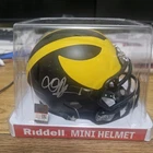 DEVON POPLES JONES MICHAGAN Signed MINI HELMET
