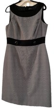Tahari by Arthur S. Levine Black White Sleeveless Classic Dress Women’s Size 12