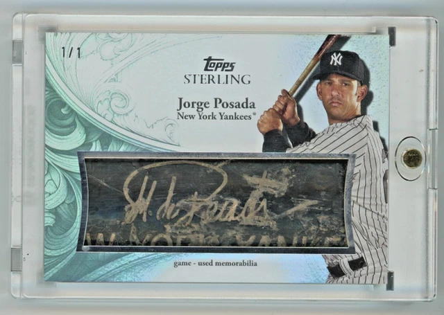 JORGE POSADA 2025 Topps Sterling NAMEPLATE BAT BARREL GAME USED 1/1 1of1 Yankees