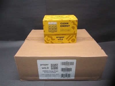 Proper Wild Clean Energy 2.5oz 100g Caffeine Ginger Shots 05/2027 12ct. - Qty 6