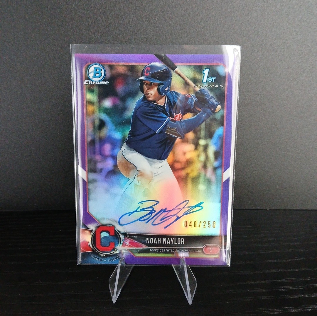 2018 Bowman Draft - Chrome Draft Pick Autographs Bo Naylor #CDA-NN Purple...