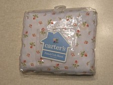 Carters Baby Fitted Crib Sheet Pink Flowers Cotton